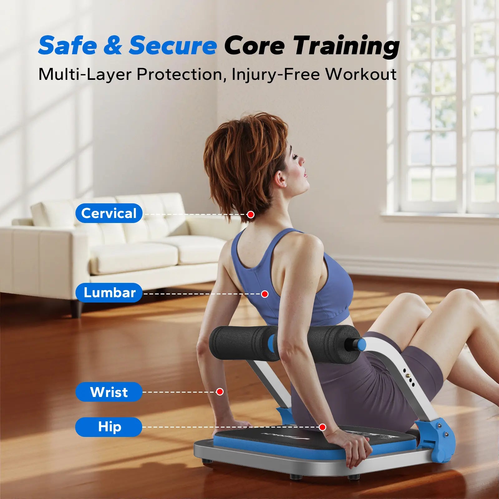 3-Level Adjustable Sit-Up Ab Trainer