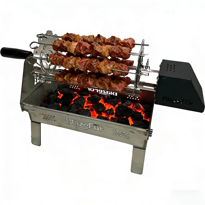 Electric Rotating Oven, 360° Rotisserie Grill for BBQ & Outdoor Cooking