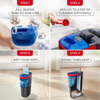 O-Cedar H2prO Flat Mop System | Quick Everyday Cleaning | Dual-Tank Fresh Water System | Machine Washable Reusable Microfiber Mop Pad | Safe on Hardwood, Tile & Vinyl Floors