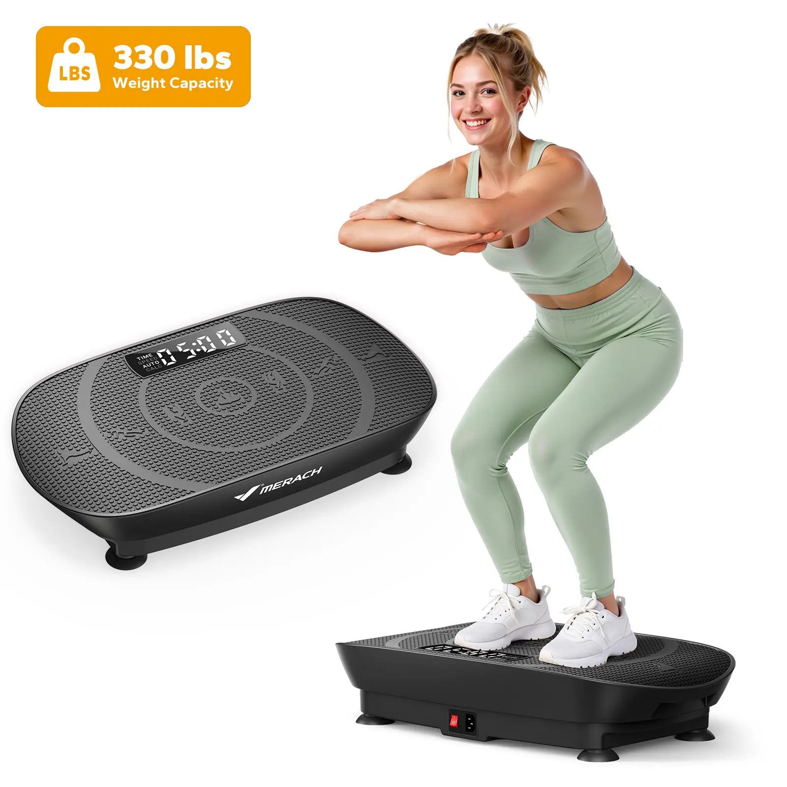 Compact Vibration Fitness Plate for Lymph Detox, Full Body Training Equipment