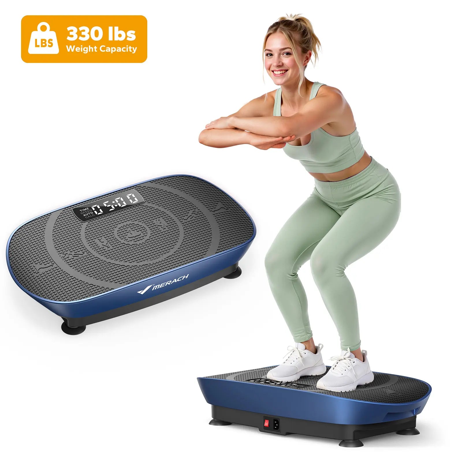 Compact Vibration Fitness Plate for Lymph Detox, Full Body Training Equipment