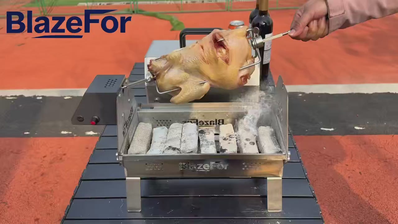 Electric Rotating Oven, 360° Rotisserie Grill for BBQ & Outdoor Cooking